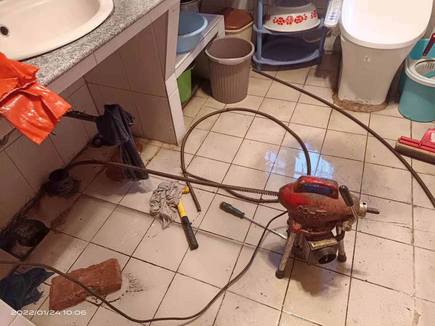 长清疏通厨房下水道，地漏疏通